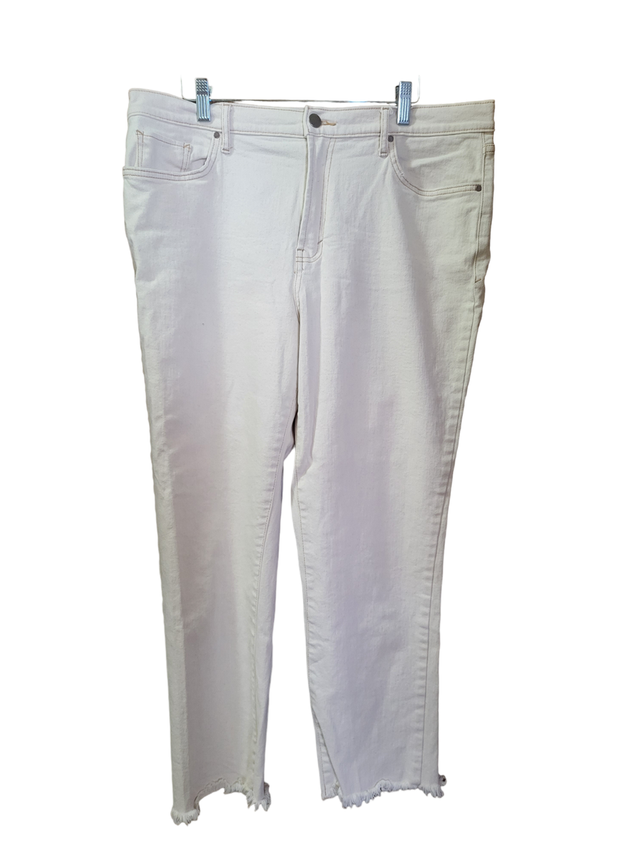 A.N.A High-Rise Straight Off-White Jeans Pants - Size 16 | eBay