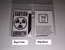 1Pc Ultra Safe Geiger Counter Check Test Source Sample Card