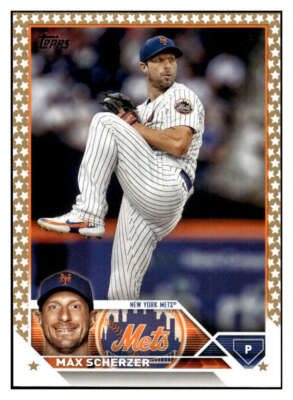 Max Scherzer 2023 Topps Gold Star Parallel #21 MLB Mets ID:77846