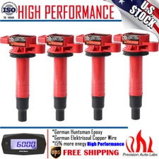 4 Pack Ignition Coil 90919-02240 For Toyota Corolla Yaris Prius 1.3L 1.5L UF316