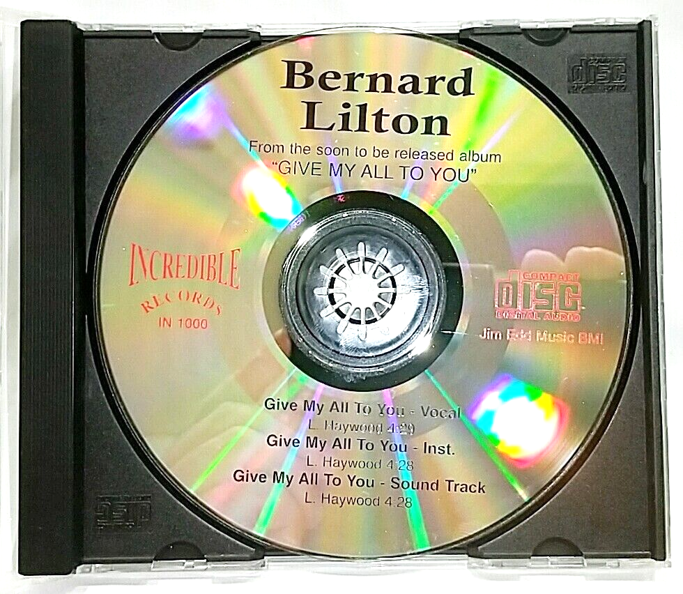 洋楽 Bernard Lilton Give My All To You (1997) CD) Bernard Lilton ‎– Give My All To You, Promo, IN 1000, Single