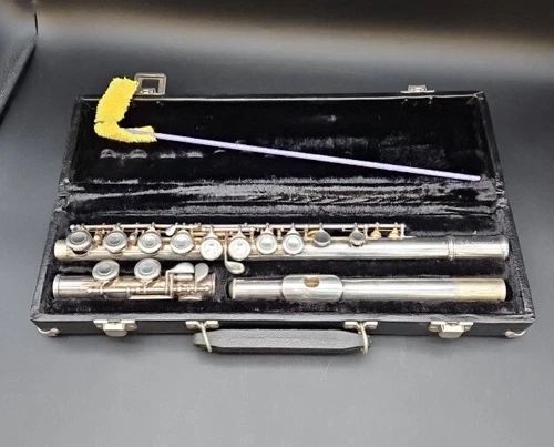 Vintage Silver Plated Accord Flute With Case 