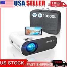 New WiFi Bluetooth Mini Projector 8000 Lumen 1080P for Gaming Movies  US