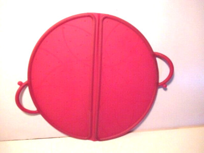Kuhn Rikon Red 12'' Silicone Foldable Splatter Screen pots-fry pans-easy storage-