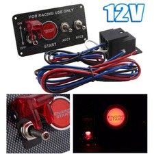 12V Racing Car Ignition Switch Panel Engine Start Push Button Toggle Starter