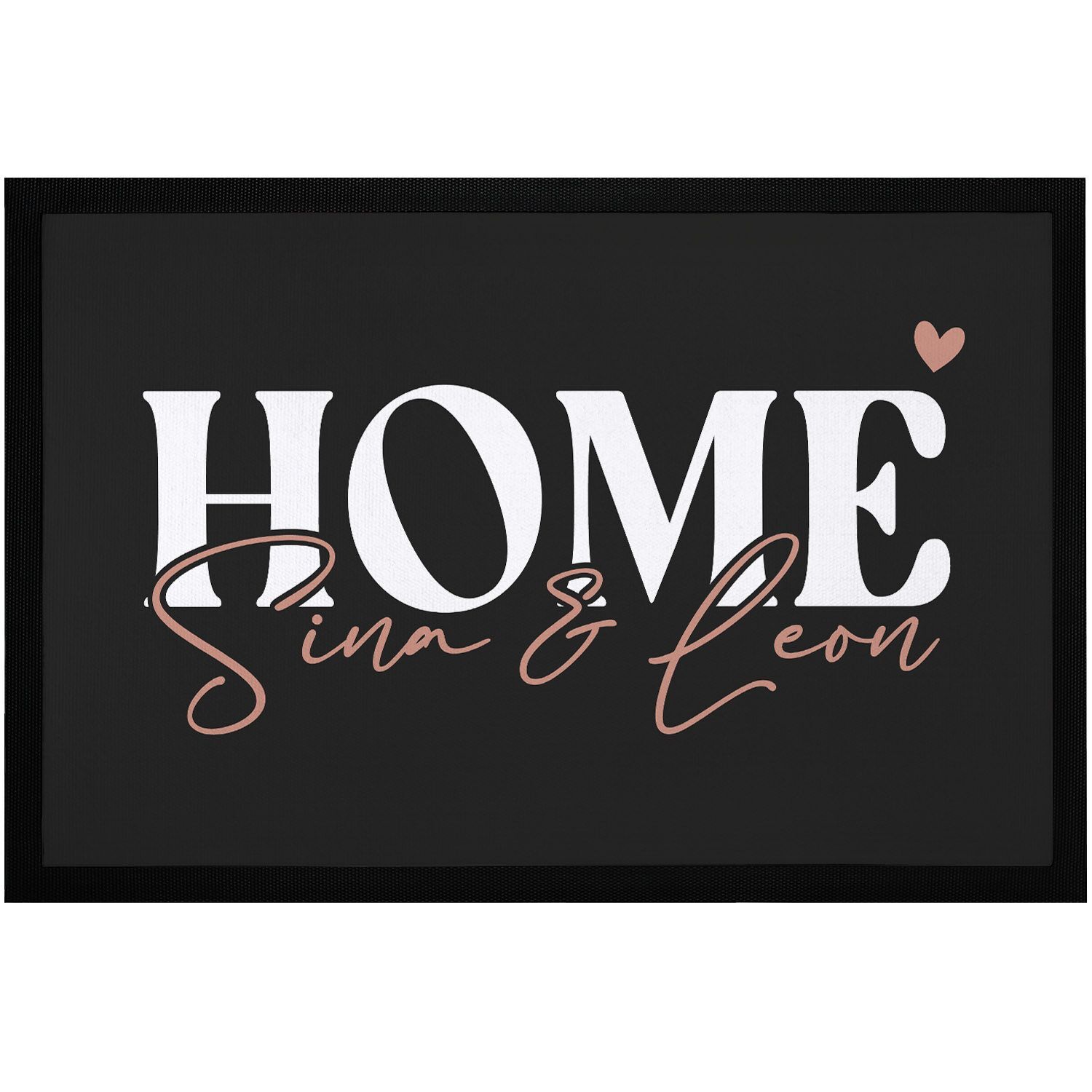 Fußmatte  Home Paar Pärchen Geschenk personalisiert mit Namen zum Einzug