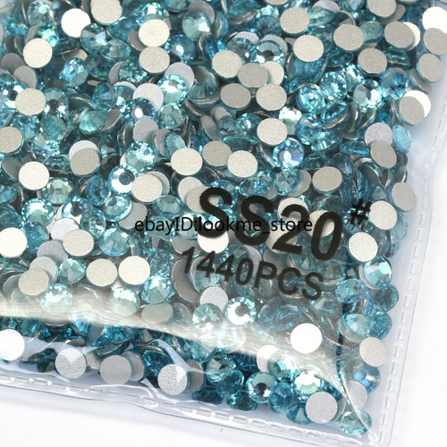 1440pcs 5mm ss20 Crystal Glass Flatback Rhinestones Gems Nail Art Crafts Beads - Picture 45 of 75
