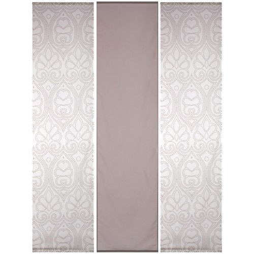 Flächenvorhang 3er Pack 60x260cm mit Druck inkl. Zubehör Schiebevorhang Gardine - Bild 34 von 46