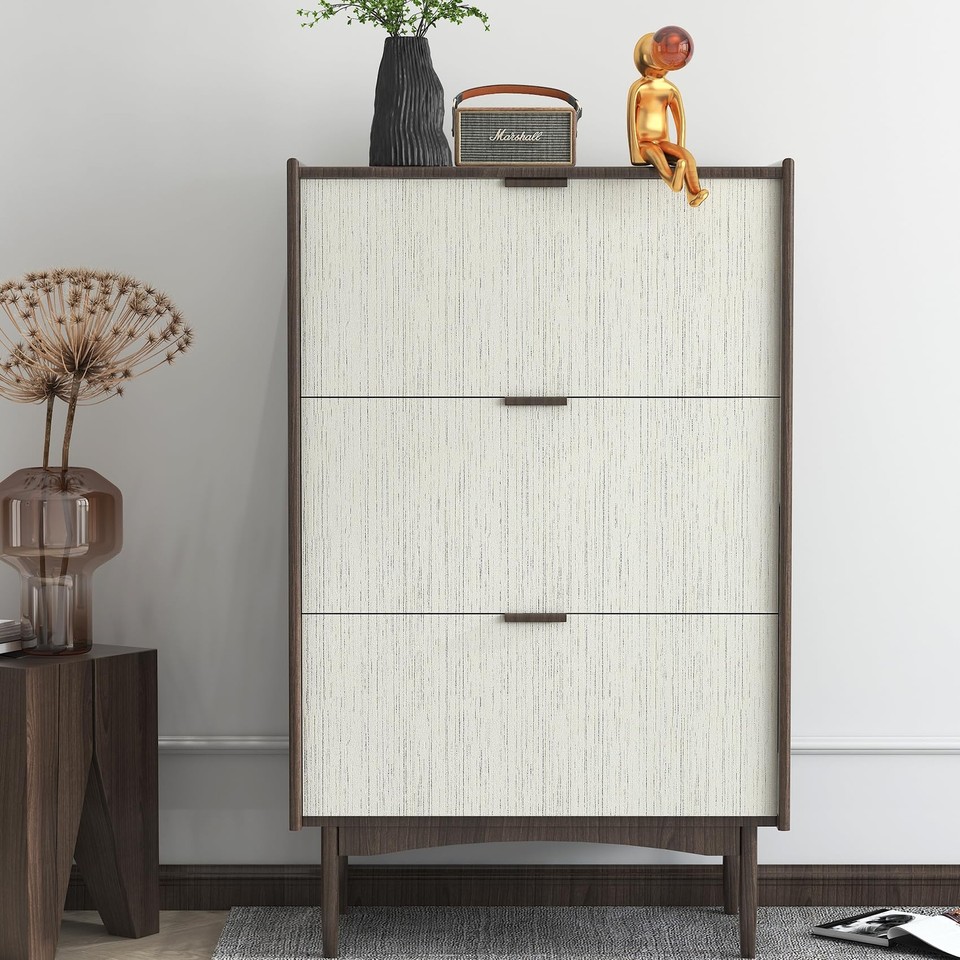 Taupe Grasscloth Peel and Stick Wallpaper Textured Neutral Faux