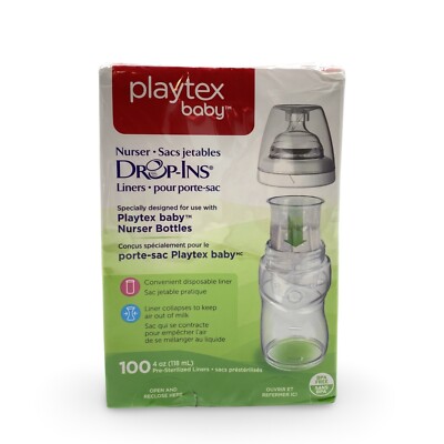 Playtex Baby Nurser Pre-Sterilized Disposable Bottle Liners, 4OZ