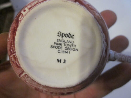 Vintage Copeland Spode PINK Tower Scene TEA CUP AND SAUCER - Picture 4 of 5
