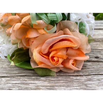 Vintage 1960s Millinery Flower Bucket Hat Peach and Green | eBay