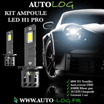 KIT AMPOULE LED H1 PRO - AUTOLOG - Photo 1/4