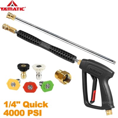 YAMATIC 4000PSI Pressure Washer Gun, Extension Wand & Lance 1/4'' Quick Connect