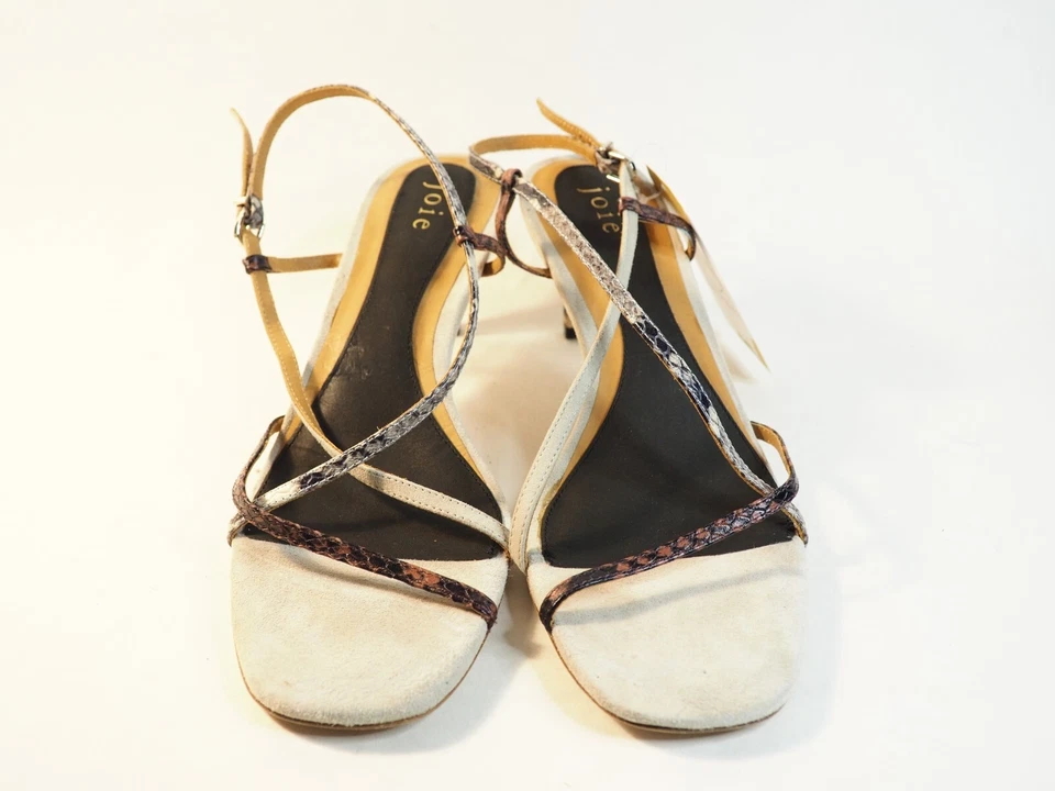 Tacones con tiras de piel de serpiente multicolor Joie Malou, talla 9,5 (US) 39,5 (UE) Foto 2 de 4