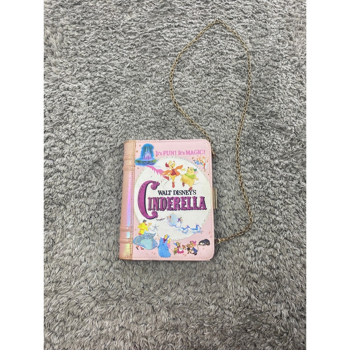 Disney X Aldo Cinderella Storybooktwo Clutch Pink Crossbody Bag Purse Princess