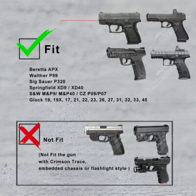 IPSC Holster Fit Springfield XD9 XD40 XDM S&W MP9 Glock 17 Sig