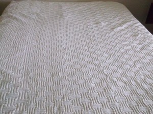 Back In Time Textiles Antique Handmade Woven Coverlet 4 Post Bed