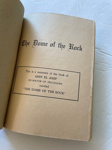 The Supreme AWQAF Council Brief Guide to the Dome Of The Rock Muslim Book 1965 - Picture 2 of 13