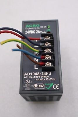 ACRO AD1048-24FS Rail Type Switching Power Supply 24V 2A STOCK K-2995-A