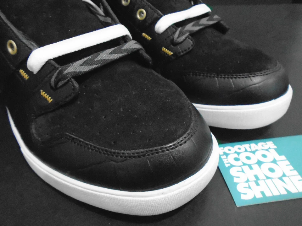 DVS HUF 5 SM 2007 muestra original intent Team negro blanco gamuza cuero de cocodrilo 9,5 Foto 4 de 4