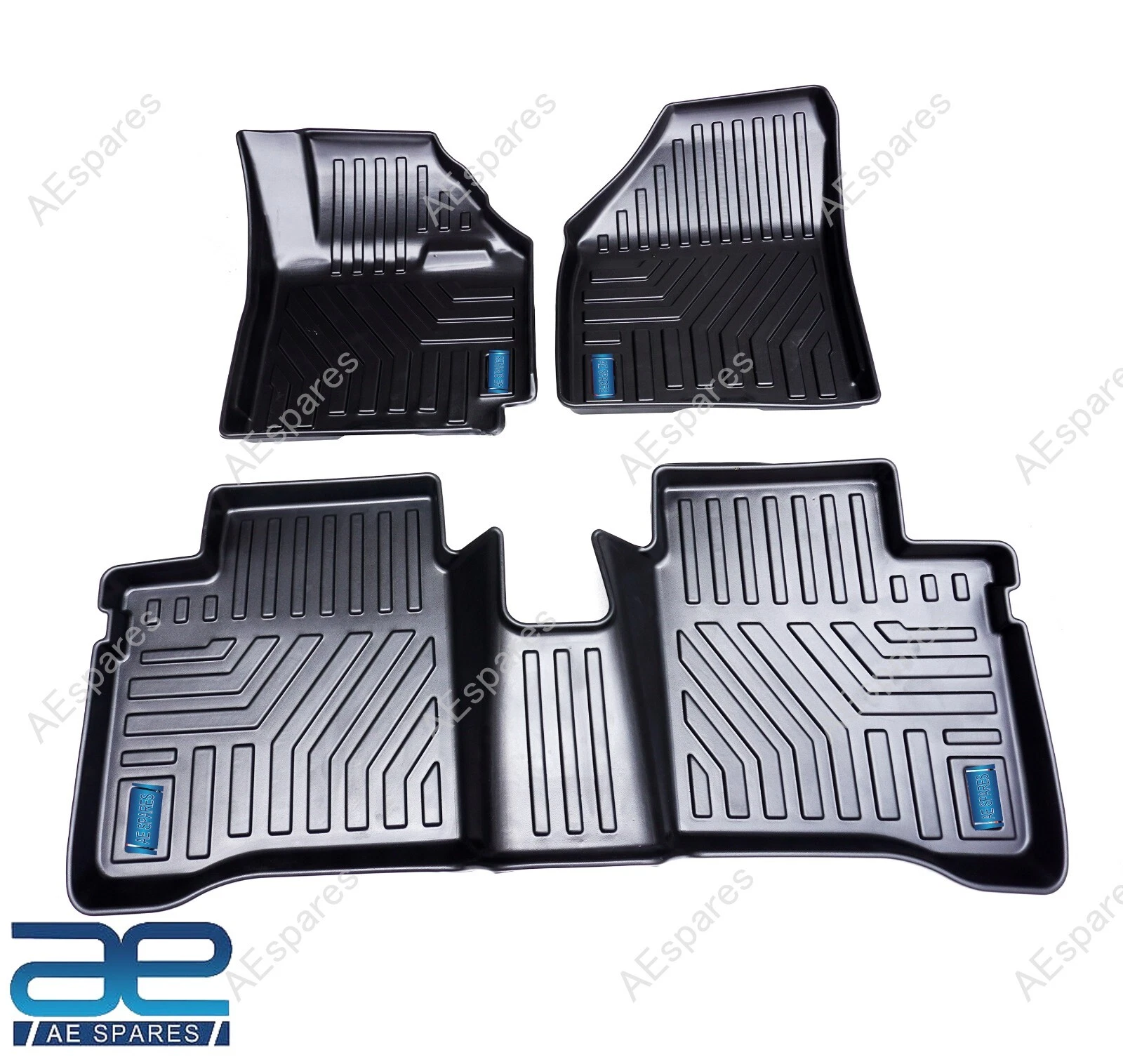 Car Floor Foot Mat Hard PVC Set of 3 Black for Suzuki Baleno & Fronx