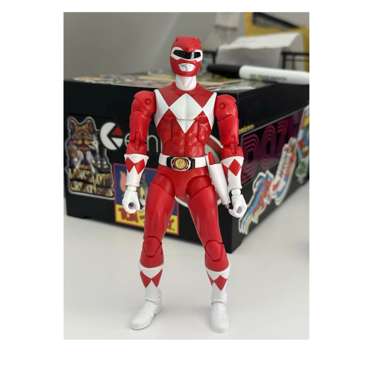 Power Rangers SDCC 2016 BANDAI Mighty Morphin Legacy Collection - Red Ranger, Figura Esclusiva Da Collezione Con Armi