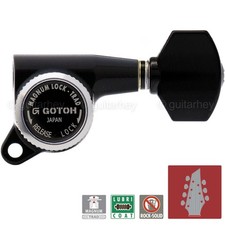 NEW Gotoh SG381-07 MGT Locking Tuners 7-String Small Keys L4 R3 Set 4x3 - BLACK