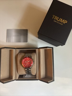 NEW Donald Trump Ladies Womans Victory Fight Watch Red Silver Original Packaging