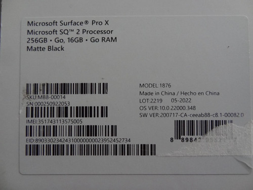 Microsoft Surface Pro X 13" (256GB SSD, Microsoft SQ2, 3,15GHz, 16GB) 2-in-1... - Bild 9 von 17