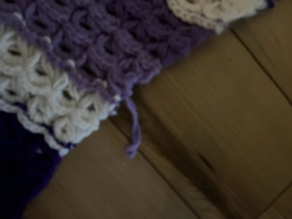 "64x48"" hecho a mano afgano púrpura y blanco" Foto 4 de 4