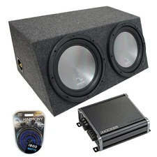 Universal Car Stereo Hatchback Sealed Dual 10" Harmony A102 Sub Box & CXA800.1