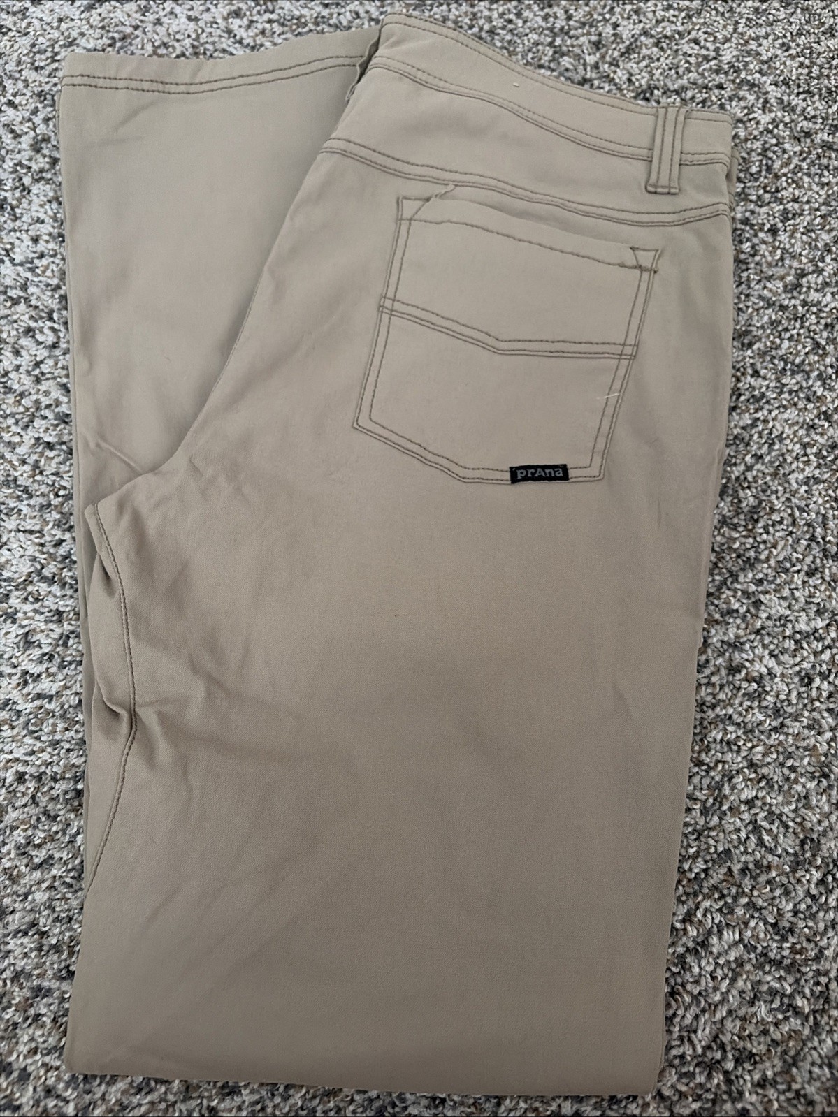 Prana Brion Pants Men's 34x32 Slim Fit Brown Hiking Outdoors Gorpcore Stretch