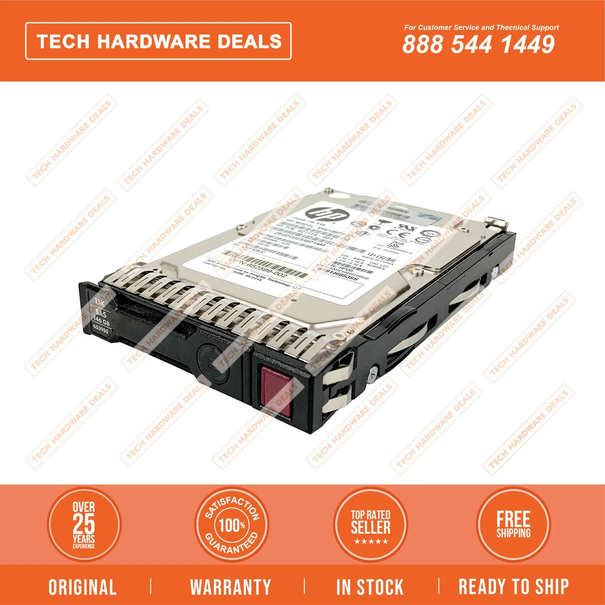 Conjunto de 2 discos duros HP DF146BB6C2 146GB SAS. Hp PN 417190-003