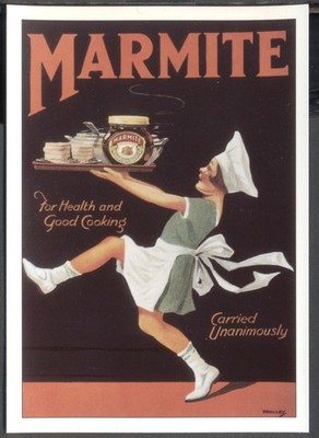 Moderne Postkarte: Vintage Reklame - MARMITE für Gesundheit & gute Küche. Kostenloser Versand UK