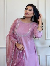 Designer Anarkali Gown with Dupatta   Indian Party Dress for Special Occasions