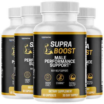 Supra Boost Male Advanced Support for Maximum Support and Performance 4 Bottles