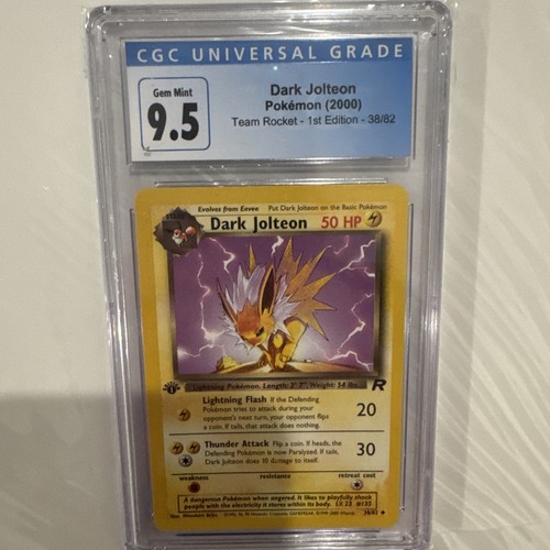 Dark Jolteon (1st Edition) graded CGC 9.5 for sale on eBay