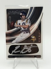 2022 Fran Tarkenton Panini immaculate Eye Black Auto /49 NFL Hall of Fame Rare!
