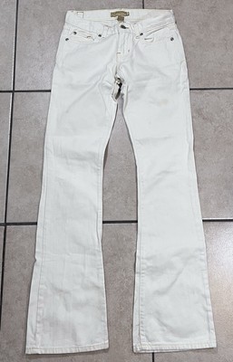 Vintage Y2K Women’s Abercrombie Fitch Low Rise Bootcut White Jeans 00R 