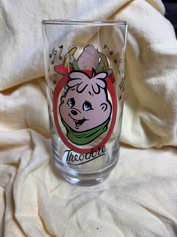 Vintage 1985 Alvin and the Chipmunks Theodore Collectibles Glass