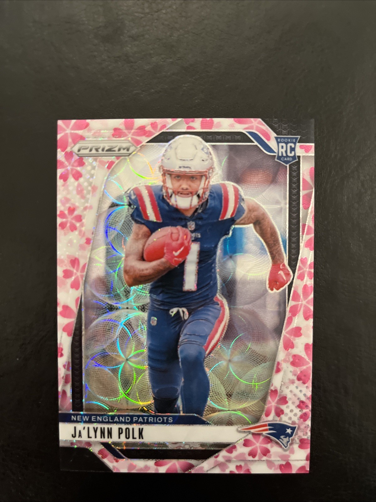 2024 Panini Prizm Rookie Ja'Lynn Polk #339 Choice Cherry Blossom #/15 Patriots
