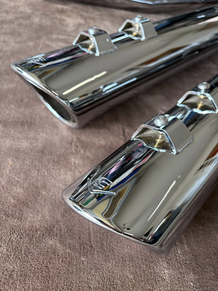 Cobra - Tubos de cabeza PowerPort Dual Bung y silenciadores antideslizantes 909 4".   '95-'16 FL Foto 2 de 4