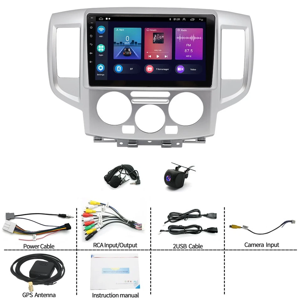 Car Stereo Radio For Nissan NV200 2013-2019 Carplay Android 15 GPS Navi FM 2+64G - Image 4 of 4