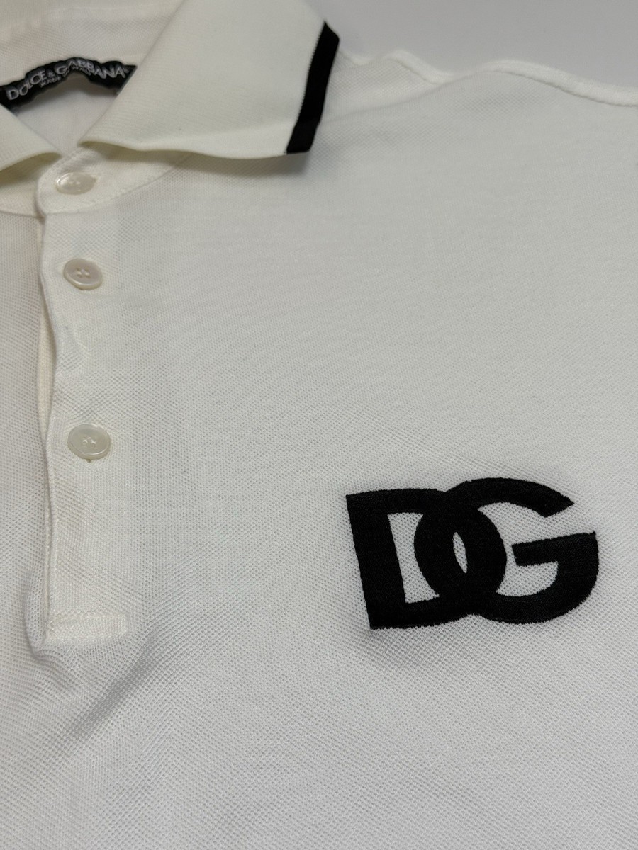 Dolce & Gabbana Men's Polo Shirt White Size 50 Authentic Made in