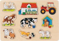 Steckpuzzle Bauernhof I | 30 X 21 X 2,4 Cm, Holz, 9 Teile, Per StüCk | Puzzle