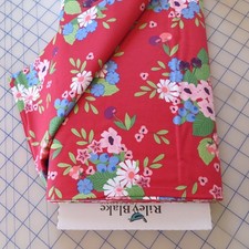 BY THE YARD, Cloudburst Red Floral Cotton 3.99 Ships ANY Amount Of Fabric