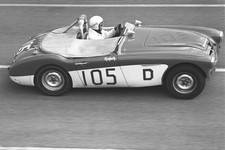 Motor Racing Old Large Photo Daytona 1961 Scca Rajah Rogers Austin-Healey