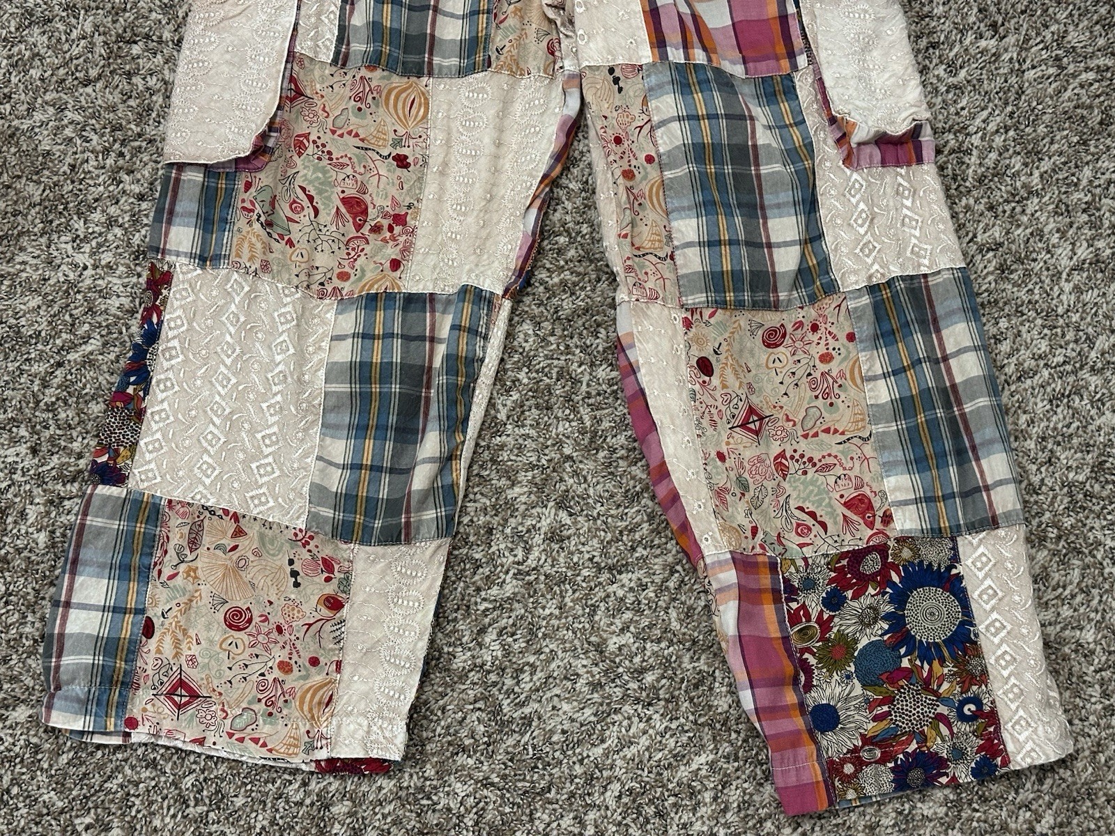 YOUNG THREADS VINTAGE TIERED PATCHWORK PANTS XL - image 6