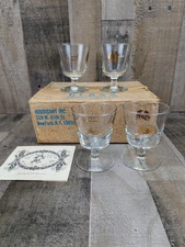 Vintage MCM Houbigant Parfume Perfume Paris Advertising Cocktail Glasses 